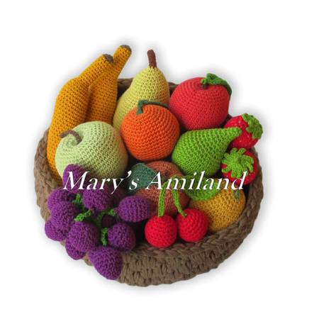 Basket of Fruit E-Book - Amigurumi Crochet Pattern - Digital Download