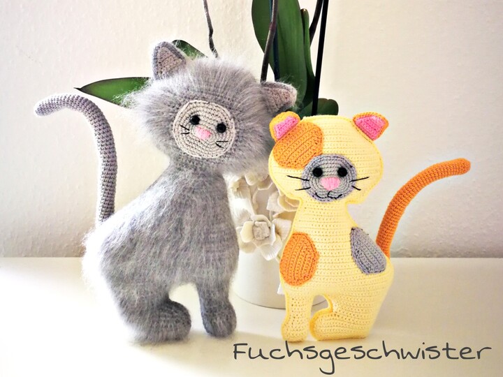 Verspielte Kätzchen häkeln in verschiedenen Varianten