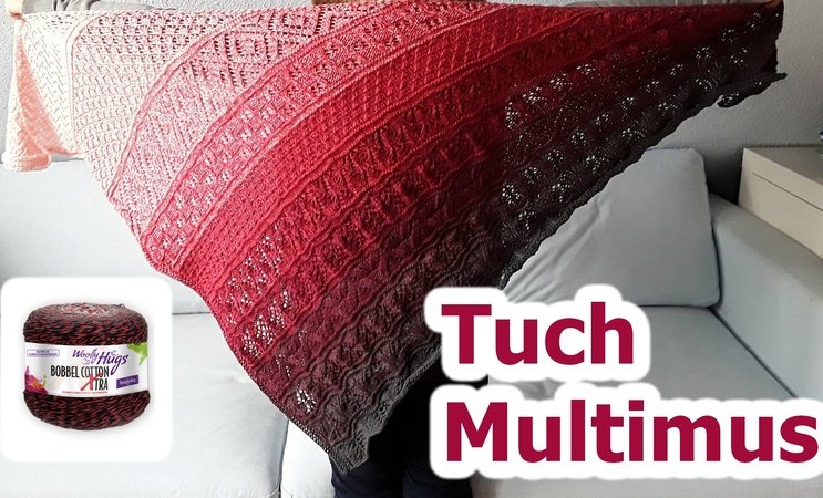 Tuch "Multimus" mit 1 Bobbel-Cotton XTRA von Woolly Hugs stricken