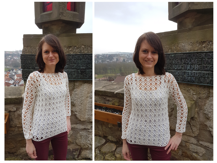 Häkelanleitung Pulli Feeling, Alle Größen