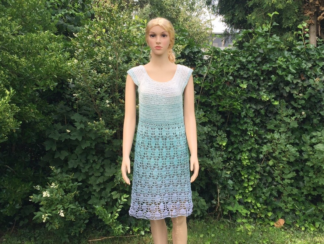 Häkelanleitung Tunika oder Kleid im Ananasmuster - jede Größe - Bild 2