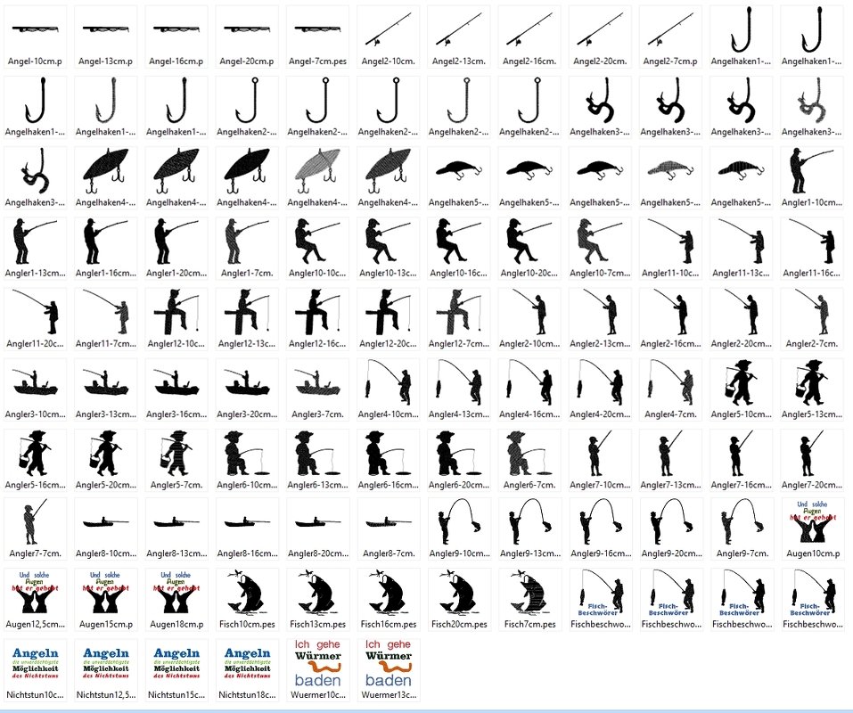 Stickdatei Angel Angler Angeln Fisch - Bild 5