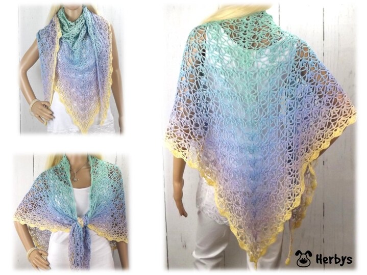 Häkelanleitung Dreieckstuch "Fantasia"