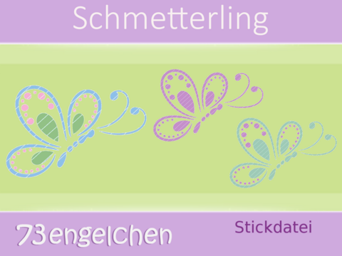 Stickdatei Schmetterling Schmetterlinge