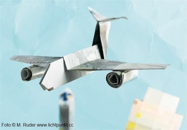Origami Geldschein Flugzeug (**)