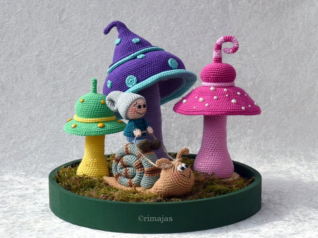 Häkelanleitung - Express im Pilzwald - Dekoidee - Bild 9