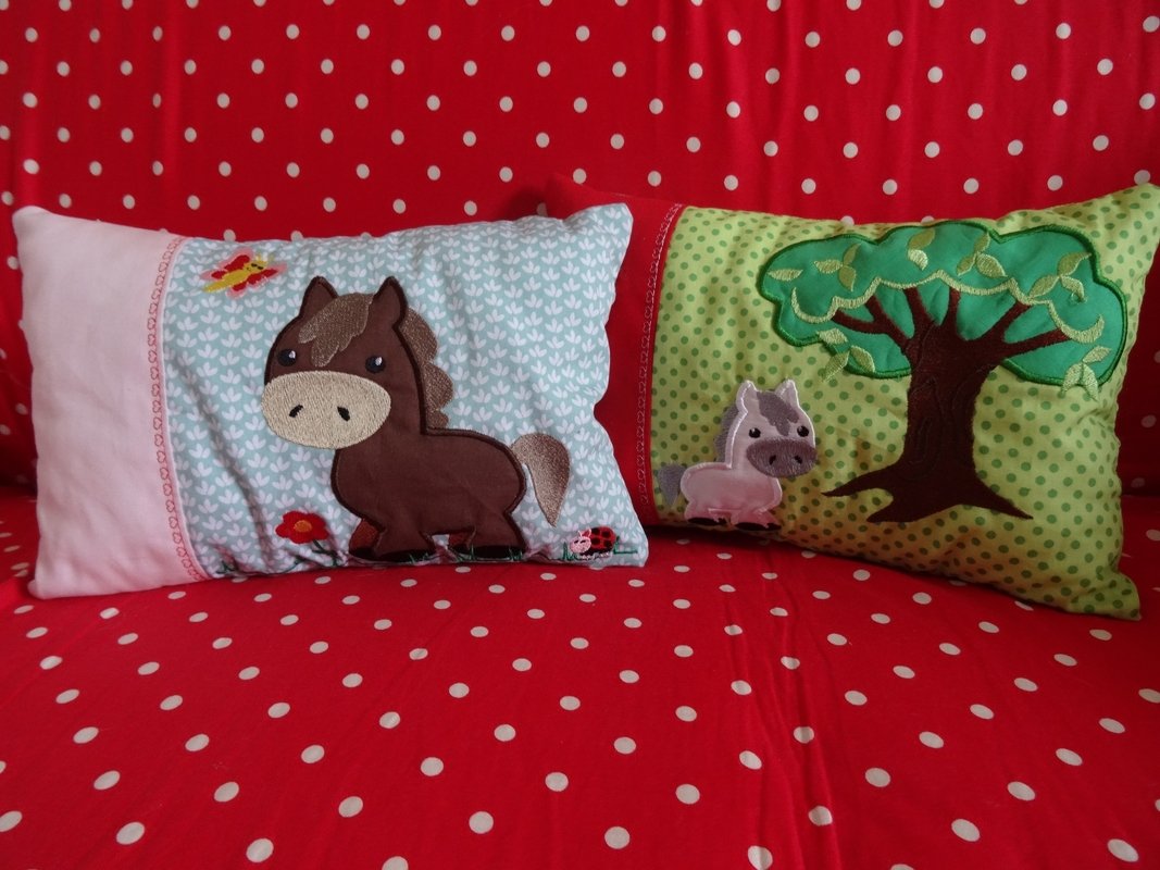 Stickdatei Taschenmotiv + Kissen Pferd ITH
