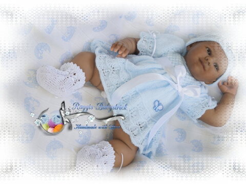 Strickanleitung für Baby's u. Reborns Modell Olivia Gr. 48 - 50 3-teilig