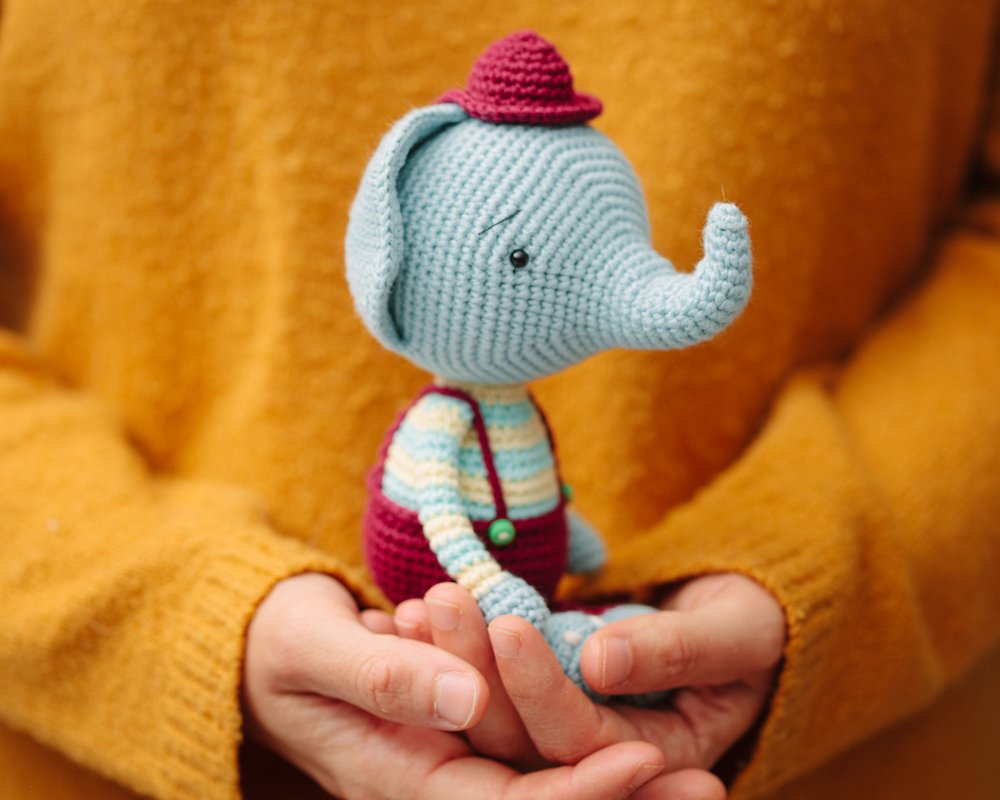 Amigurumi pattern, crochet elephant pattern