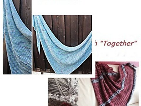 1 Strickanleitung - 2 Tücher, Mosaik- und Togethertuch