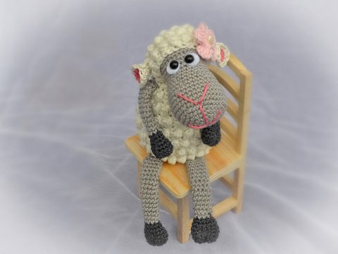 Mini Baby Schaf Kantenhocker passend zu XXL Variante