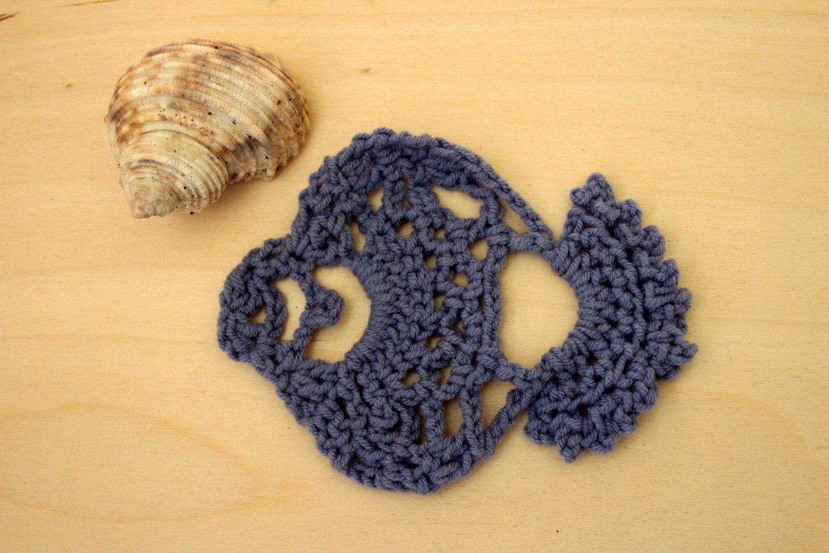 Häkelanleitung Fisch Applikation und maritime Deko