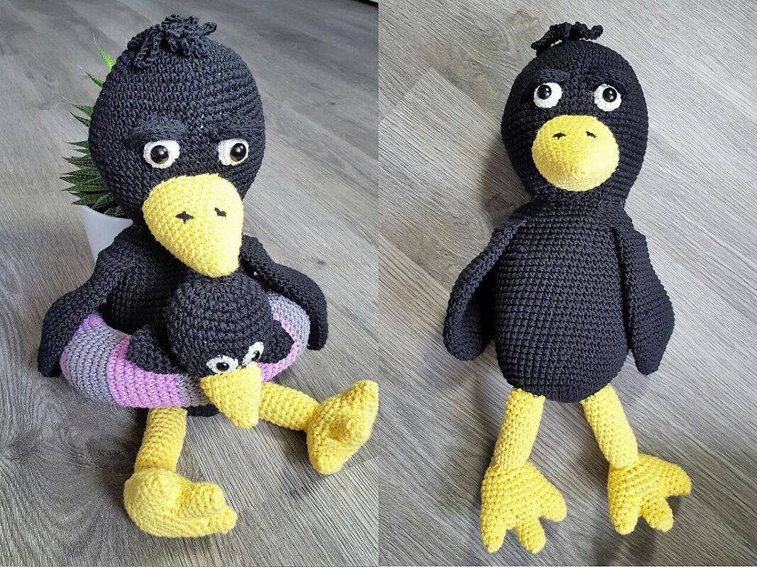 118 Häkelanleitung Rabe Fred mit viel Zubehör