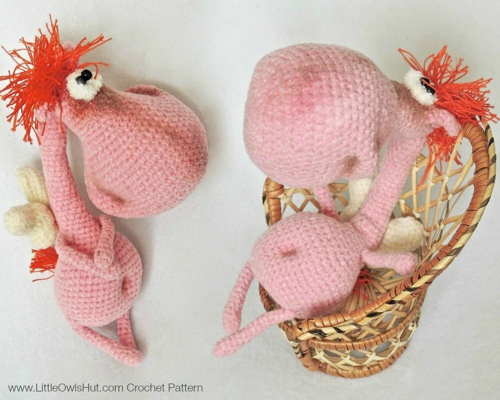 040 Crochet Pattern - Horse Glasha - Amigurumi Toy PDF file by Pertseva CP