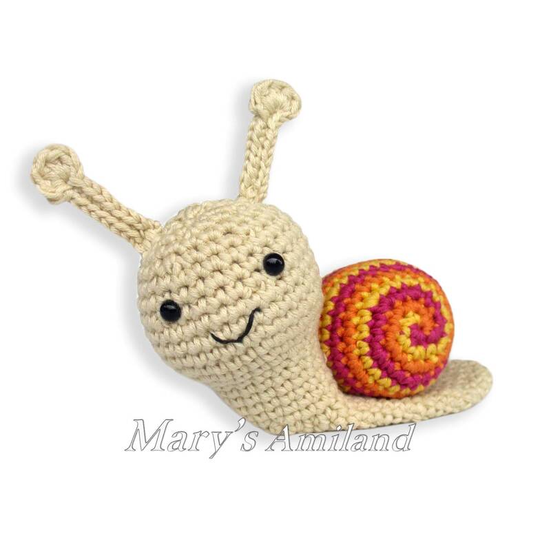 Amber Snail the Ami - Amigurumi Crochet Pattern