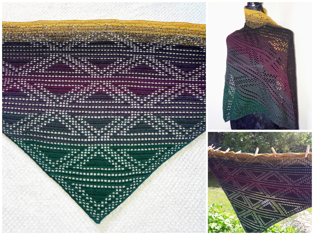 Shawl Triangulum Crochet Pattern