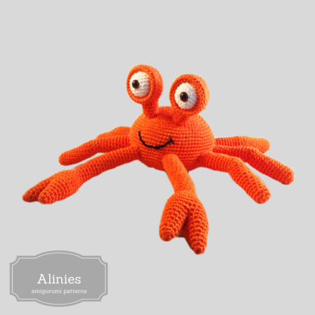 Crab crochet pattern in Englisch US terms