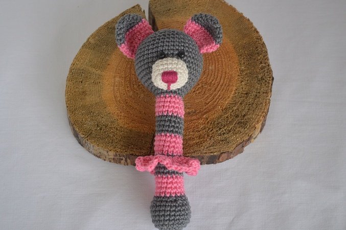 Crochet Pattern Stick Rattle "Mathilda"