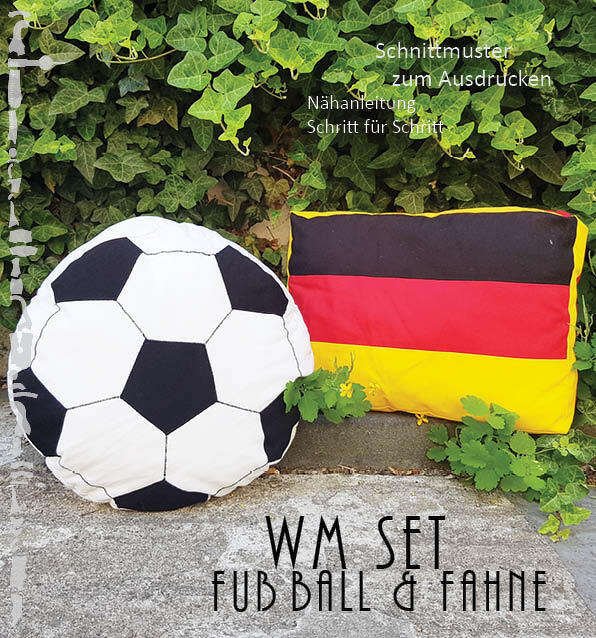 Schnittmuster/Nähanleitung Fan Set Kissen