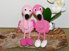 Häkelanleitung Flamingo, Kantenhocker oder Schlüsselanhänger