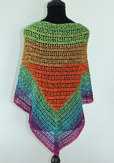 Häkelanleitung Tuch "Kunterbunt" - Dreieckstuch mit Richtungswechsel