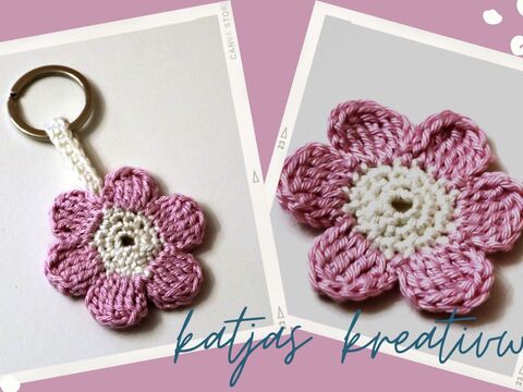 Schlüsselanhänger Blume Ø ca.5cm