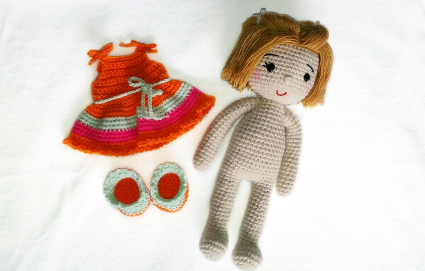 Häkelanleitung von puppe Sarah + Kleid PDF english-deutsch-dutch ternura amigurumi
