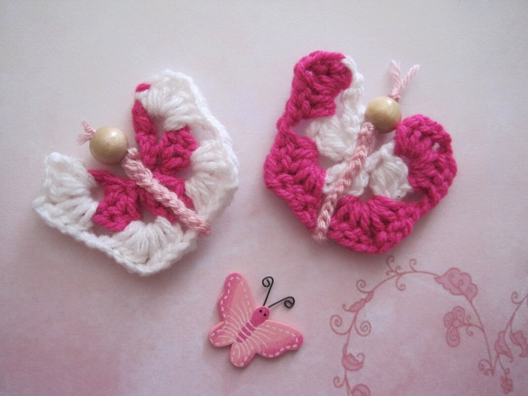 Häkelanleitung Schmetterlinge Mini 5,5 cm groß