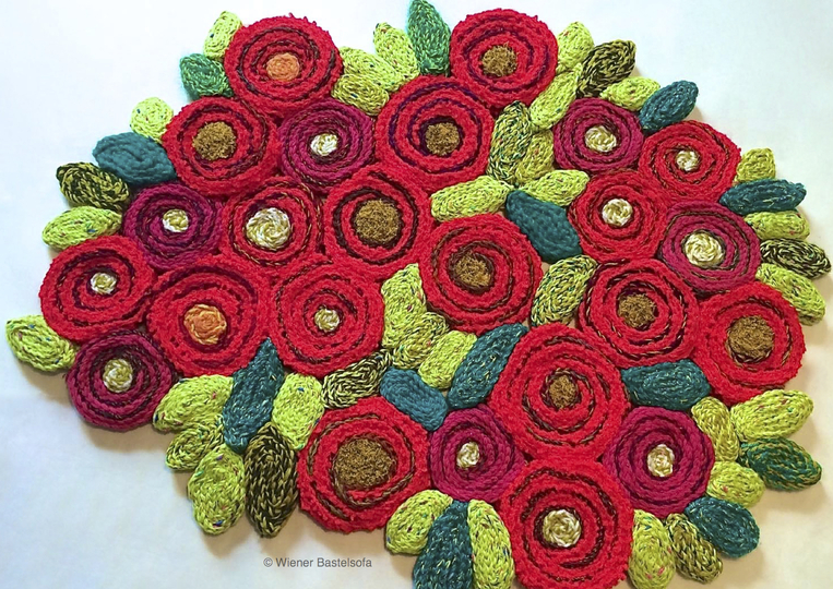 Rosenteppich, dicker, bunter Restefresser für Anfänger mit Geduld