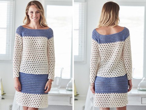 Häkelanleitung Pulli + Rock Sita