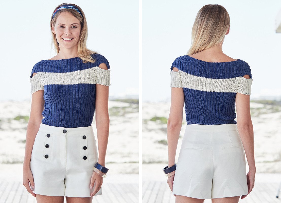 Strickanleitung Rippenstrickpulli Florence