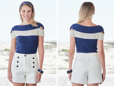 Strickanleitung Rippenstrickpulli Florence