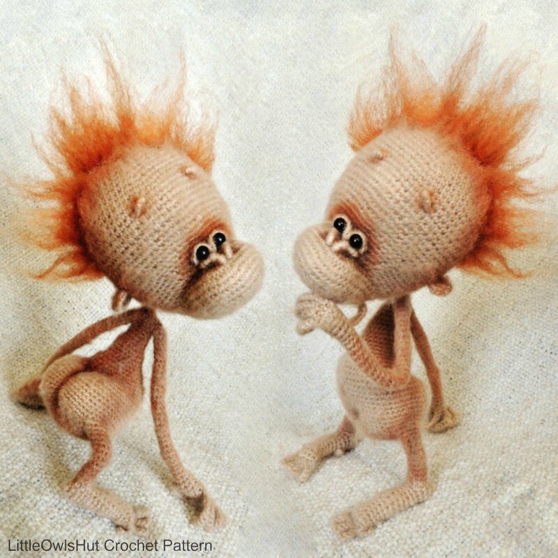 084 Crochet Pattern - Baby monkey - Amigurumi PDF file by Pertseva CP - Image 3