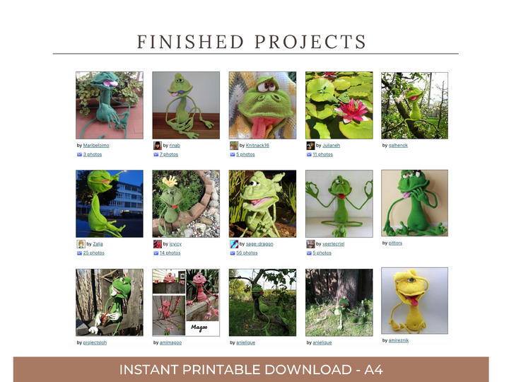 155 Crochet Pattern - Lucy the Frog - Amigurumi soft toy PDF file by Pertseva CP
