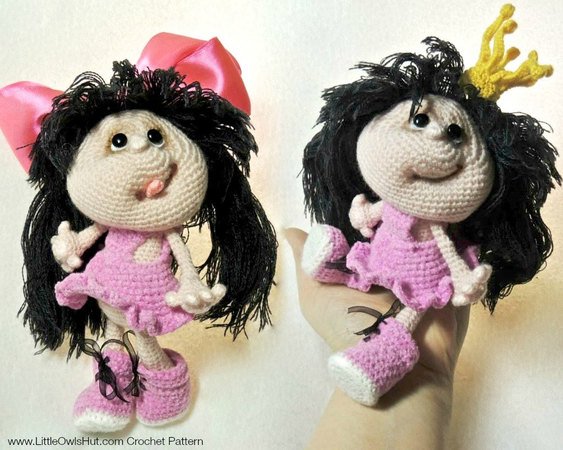 041 Crochet Pattern - Princess Doll - Amigurumi Toy PDF file by Pertseva CP