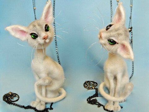 093 Crochet Pattern - Cat Mystery with wire frame - Amigurumi PDF file by Pertseva CP