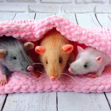 206 Crochet Pattern - Cute Little Rat - Amigurumi soft toy PDF file by Ogol CP