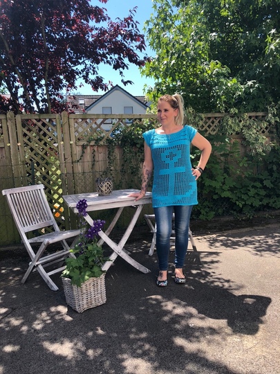 Häkelanleitung Longshirt "Anker" - alle Größen