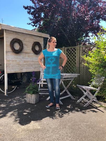 Häkelanleitung Longshirt "Anker" - alle Größen