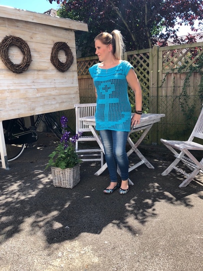 Häkelanleitung Longshirt "Anker" - alle Größen