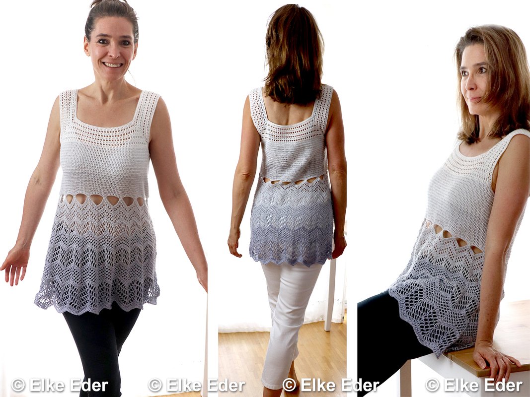 Top / Minikleid "Happy Day" im Mustermix - Häkelanleitung