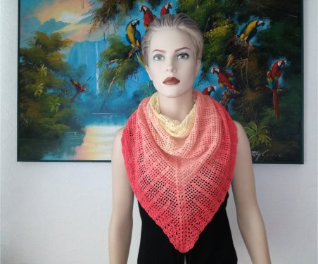 Dreieckstuch / Schultertuch " Sonnenschein " - Bild 3