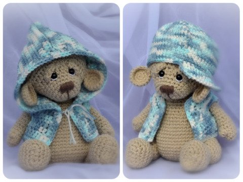 Teddy Bär SUMMERBOY mit Ballonmütze Jacke und Kapuzenjacke