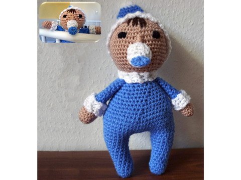 Häkelanleitung  Amigurumi Schlafpüppchen Pepè