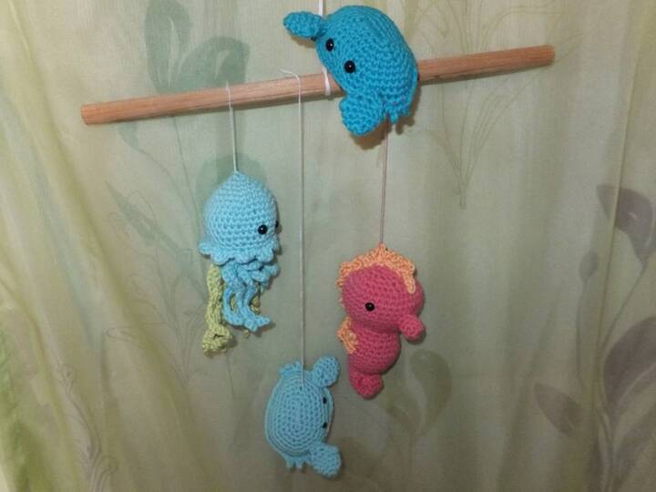 Set: Qualle Seepferdchen Krabbe