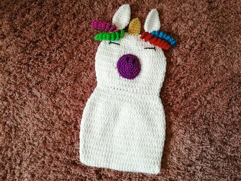 Häkelanleitung Einhorn Knistertuch, Schmusetuch häkeln