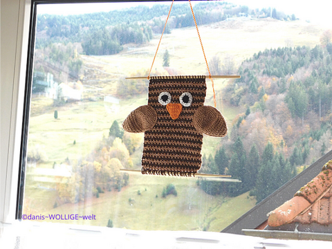 Fenster-Eule, Häkelanleitung