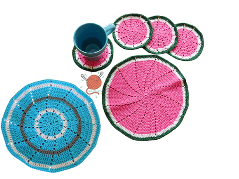 Runde Tischdecke/Glasuntersetzer, Häkelanleitung