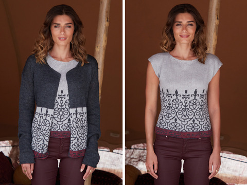 Set Strickanleitungen Top und Jacke Gadwa