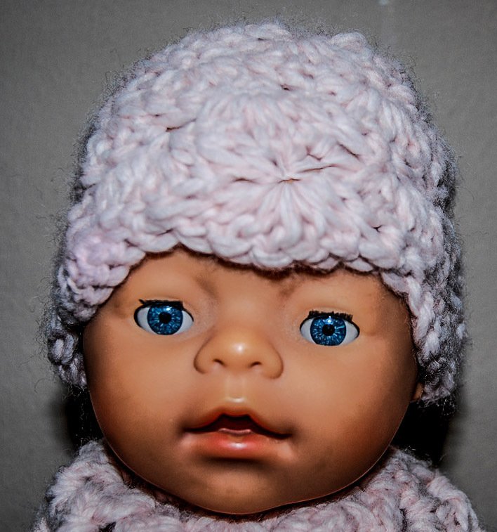 Muschelmütze für Baby´s 0-3 Mon. (anpassbar für alle Größen mit Maßtabelle!) - Bild 2